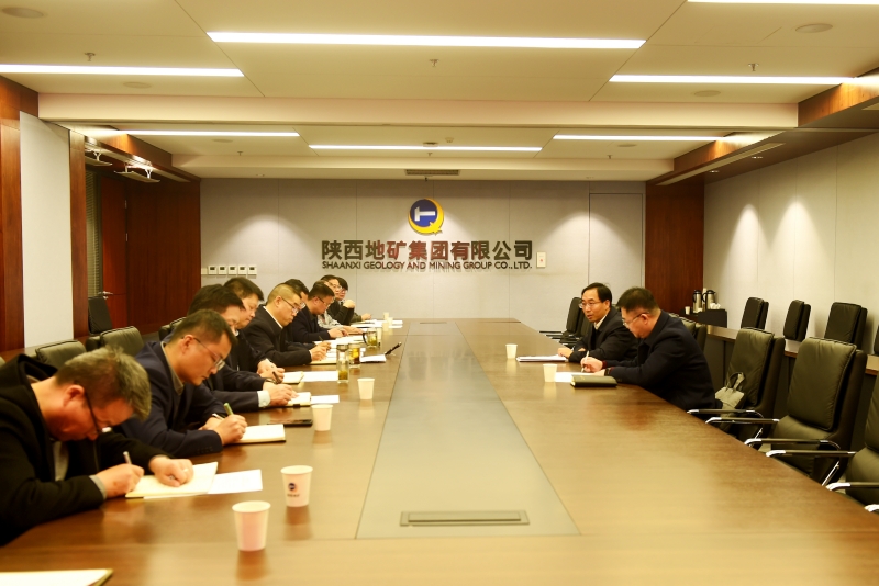 省自然資源廳副廳長(zhǎng)王雁林一行來(lái)陜西地礦集團(tuán)調(diào)研指導(dǎo)工作
